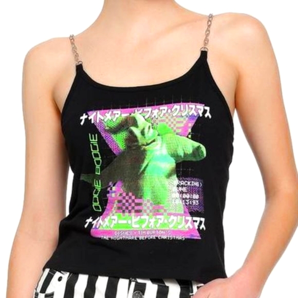 ❤️NWT VINTAGE HOT TOPIC OOGIE BOOGIE CAMI NIGHTMARE BEFORE CHRISTMAS HALLOWEEN - Picture 7 of 10